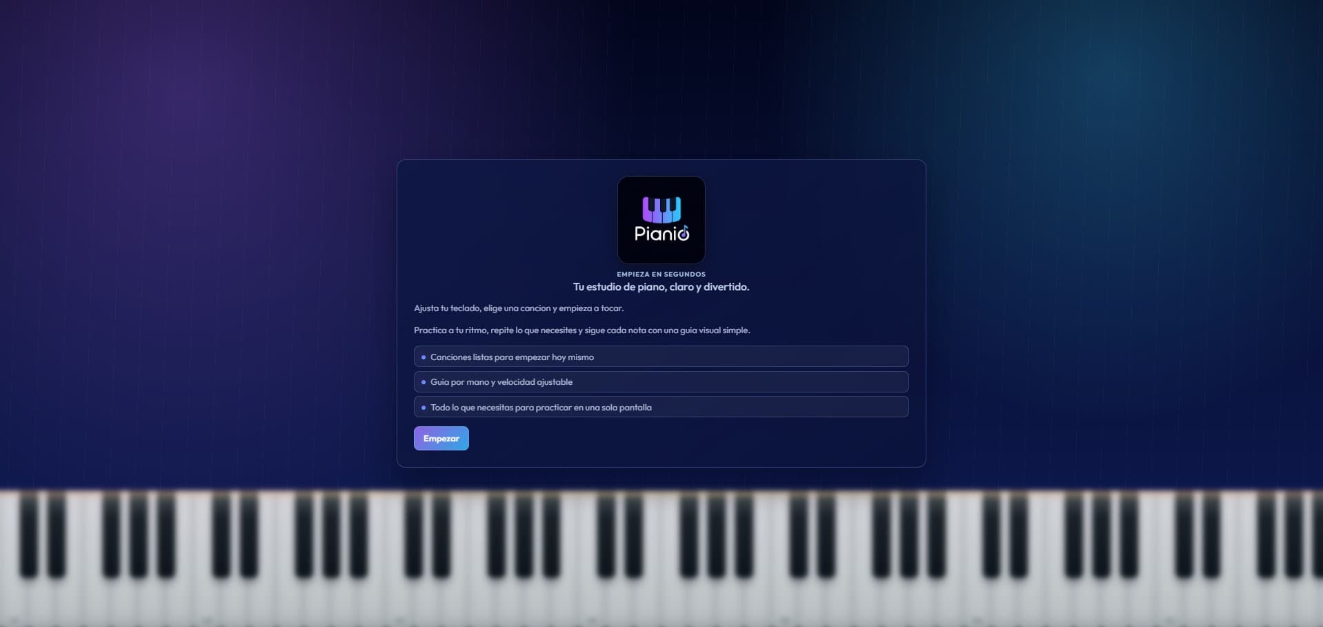 Vista previa del proyecto Pianio